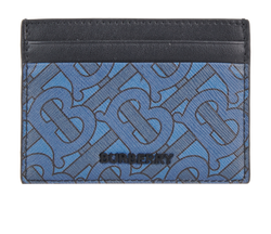 Burberry TB Cardholder, Mens, Canvas/Leather, Blue, 31SCA, 3*